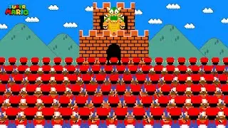 Super Marrio Bros. but Mario have 1.000.000 Mario Clone at Once
