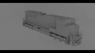 Low quality funky town locomotive spinning