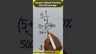 Convert Mixed Fraction into Percentage  || @Sky Struggle Education || 