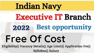 Join Indian Navy SSC IT Branch 2022 Online Form || All Details