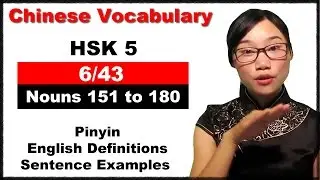 HSK 5 Course - Complete Chinese Vocabulary Course - HSK 5 Full Course / Nouns 151 - 180 (6/43)