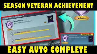 What is season veteran achievement pubg mobile India.  easy way to complete season veteran pubgmi