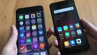 Xiaomi Redmi 4X распаковка и сравнение Touch id с IPhone 7+