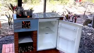 how to make a wood stove (2 in 1) from a broken refrigerator #194