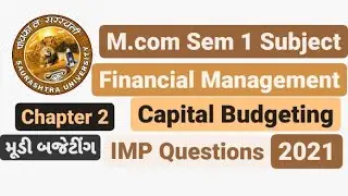 M.com Sem 1 Subject Financial Management And Policy || Chapter 2 Imp questions 2021