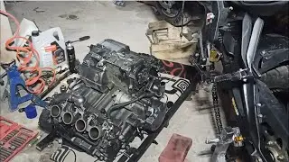 COMMENT DÉPOSER MOTEUR HORS DU CADRE (BENELLI TNT 600)PART1