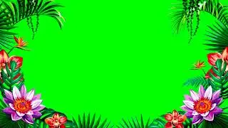 flower green screen effect|flower frame green screen|green screen flower|no copyright|free download