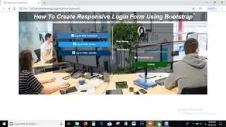 How To Create Responsive Login Form Using Bootstrap | Responsive Login page Creation in bootstrap