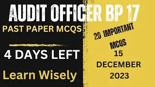 Audit Officer Past Paper I Audit Officer BS 17 I Audit SPSC #trending #viral #audit