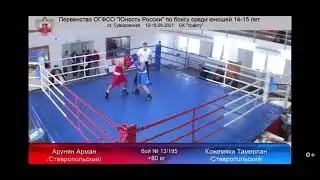 Финал первенства ОГФСО «Юность России» по боксу ,  Арман Арунян / Тамерлан Кожемякин