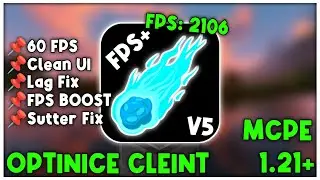 OptiNice Client V5 For MCPE 1.21+ (FPS BOOST)