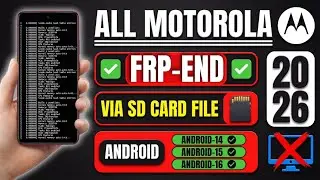 ✅ Motorola FRP Bypass 2026 All Models | Android 14-15-16 Latest Security Patch |SD Card Method No PC