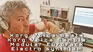 Acid techno synthjam. 2 Korg Volcas and a Eurorack modular synth. 🎧 #eurorack #modularsynth #korg