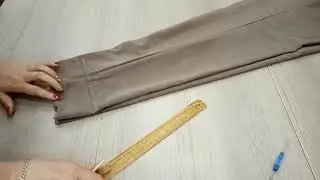 Укорачиваем брюки с манжетой