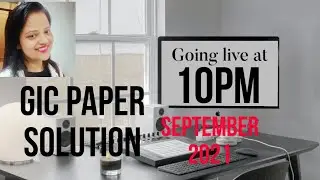 GIC paper sept 2021 solution || Dr. Shipra Maam||MOB.8439066995