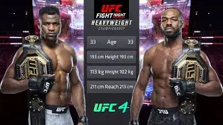 Francis Ngannou vs Jon Jones Full Fight - UFC 5 Fight Of The Night