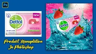 Creative Product manipulation advertising design. Photoshop tutorial 2024