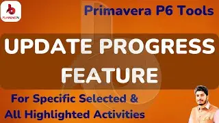 How to update progress feature works in primavera P6 | how to update progress as planned quickly P6