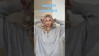 How to style heatless curls, half up with a claw clip. Easy cute hair styles. Grwm ✨