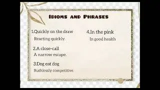|Idioms and Phrases| (For beginners)