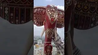 Lippan Artwork Gajmukh... #lippanart #gajmukh #elephanthead
