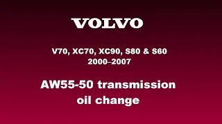 Instructions for flushing an AW55-50 transmission