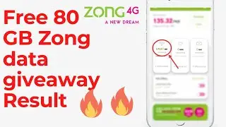 Zong 80GB internet giveaway result