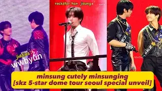 minsung cutely minsunging💗 with black hair rock star hanjisung~🎸 (SKZ 5-STAR DOME TOUR-SEOUL)