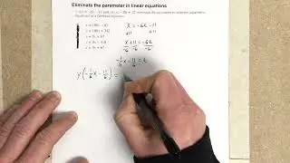 Eliminate the parameter in linear equations