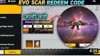 HOW TO REDEEM EVO SCAR REDEEM CODE TODAY | JALDI KRLO BARNA PACHTAOGE!!