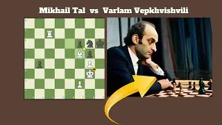 Mikhail Tal  vs  Varlam Vepkhvishvili   1966 #mikhailtal #xadrez #chess