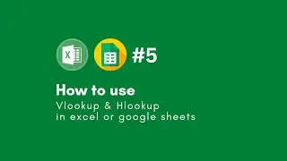 How to use vlookup and hlookup in excel or google sheets