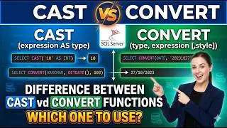 50 CAST vs CONVERT in SQL Server: When to Use Which?