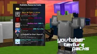 Using YOUTUBERS texture packs in Bedwars || Hypixel Bedwars
