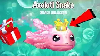 BEAUTIFUL AXOLOTL UNLOCKED! Snake Rivals NEW AXOLOTL SNAKE! AMAZING CUSTOMIZATION & GAMEPLAY!