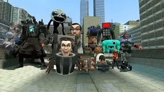 NEW UPGRADED GMAN SKIBIDI TOILET VS GARTEN OF BANBAN VS DAFUQBOOM  AND TV MAN BOSSES In Garry's Mod!