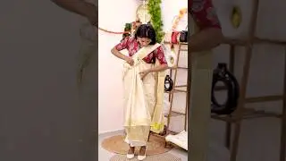 എത്ര കട്ടിയുള്ള സെറ്റ് സാരി ആണെങ്കിലും ഇങ്ങനെ ഉടുത്താൽ മതി #sareedrapping #sareedraping #saree
