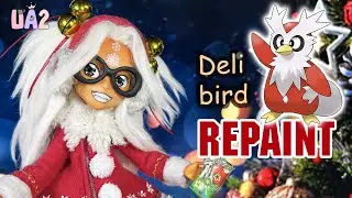 Delibird - CHRISTMAS Monster High OOAK Custom Doll Tutorial