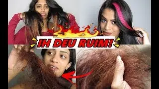 O DIA QUE MAIS DESTRUÍ MEU CABELO 😫😫 #AmigaTathy