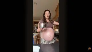 HUGEG Pregnant Brunette Tiktok Live