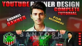 How To Make a YouTube Banner Kaise Banaye | YouTube Banner Design In Adobe illustrator Tutorial 2024