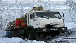 Extreme Russian long-distance truck. Complex off-road. Kamaz.Ural and others.