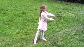 Hannah-Jane dancing in the horse field