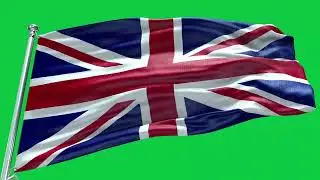 🚩United Kingdom Flag Waving | GREEN SCREEN & CHROMA MATTE🚩