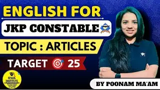 COMPLETE ARTICLES FOR JKP CONSTABLE ||BY POONAM MAM