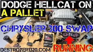 Running HELLCAT on a Pallet! ​Chrysler 300 Hellcat SWAP from Dodge Charger SRT 6.2L DriveTrain ​⁠