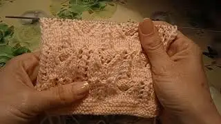 Интересный ажур спицами.