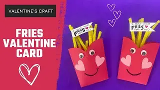 How to Make a Valentine's Craft | Easy Fries Valentine Card for Kids | #valentinecrafts  #easycraft