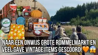 NAAR EEN ONWIJS GROTE ROMMELMARKT EN VEEL GAVE VINTAGE ITEMS GESCOORD!🧡😱