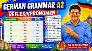 Reflexivpronomen in German | German Reflexive Pronouns Explained in Hindi | A2 German Grammar